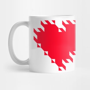 Red heart stripes Mug